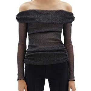 Jonathan Simkhai Black Off-Shoulder Top
